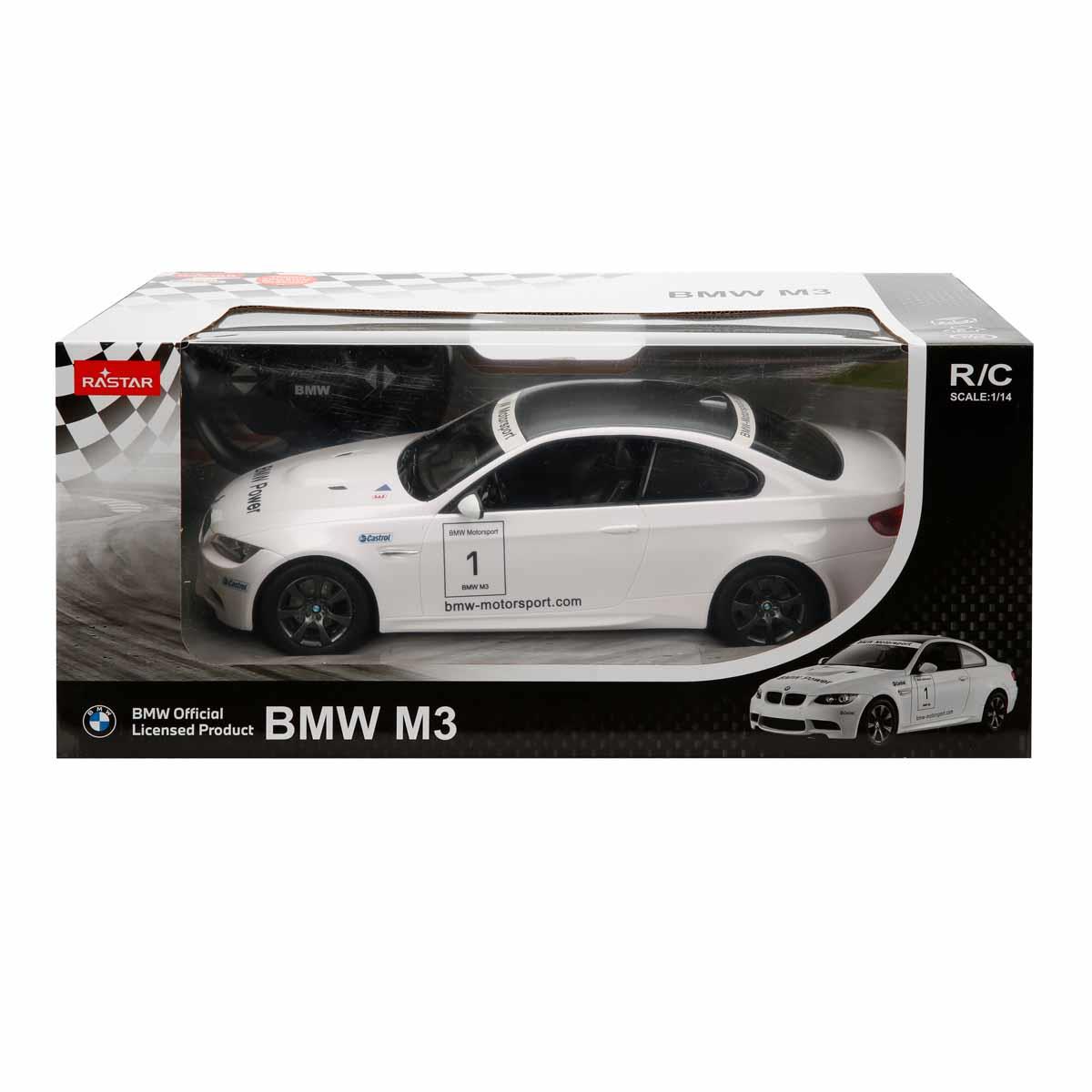 Kumandalı Arabalar, Sunman, Rastar 1:14 BMW M3 Işıklı Uzaktan Kumandalı Araba 06813 Beyaz
