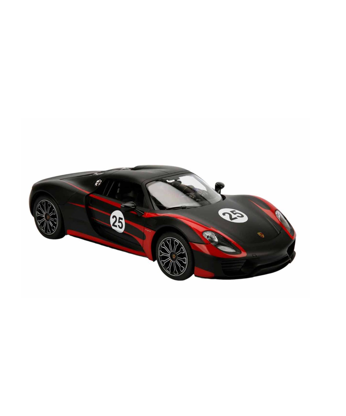 Kumandalı Arabalar, Sunman, Rastar 1:14 Uzaktan Kumandalı Porsche 918 Spyder Weissach Işıklı Araba 32 cm 07841 Siyah Renk