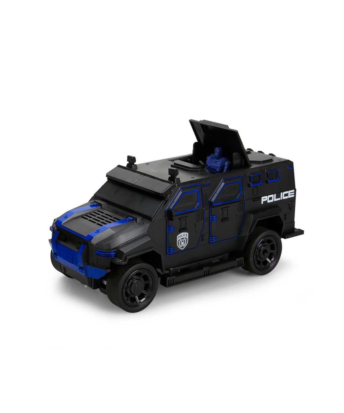 Kumandalı Arabalar, Sunman, Suncon 1:16 Uzaktan Kumandalı Işıklı Polis Panzer 19849 Mavi Polis Arabası