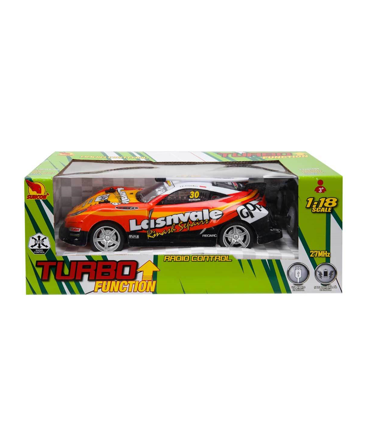 Kumandalı Arabalar, Sunman, Suncon 1:18 Uzaktan Kumandalı Turbo Rally Araba 13557 Turuncu Lasnvale