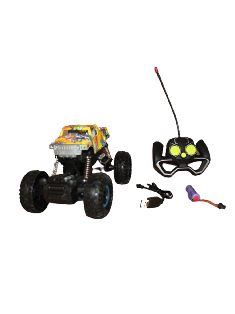Kumandalı Arabalar, CANEM OYUNCAK, Uzaktan Kumandalı Crazy Speed Truck 1:18 71683 Sarı Desenli