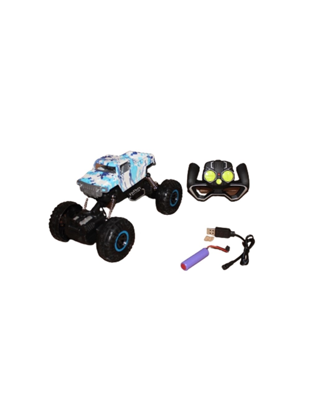 Kumandalı Arabalar, CANEM OYUNCAK, Uzaktan Kumandalı Crazy Speed Truck 1:18 71683 Mavi Piksel