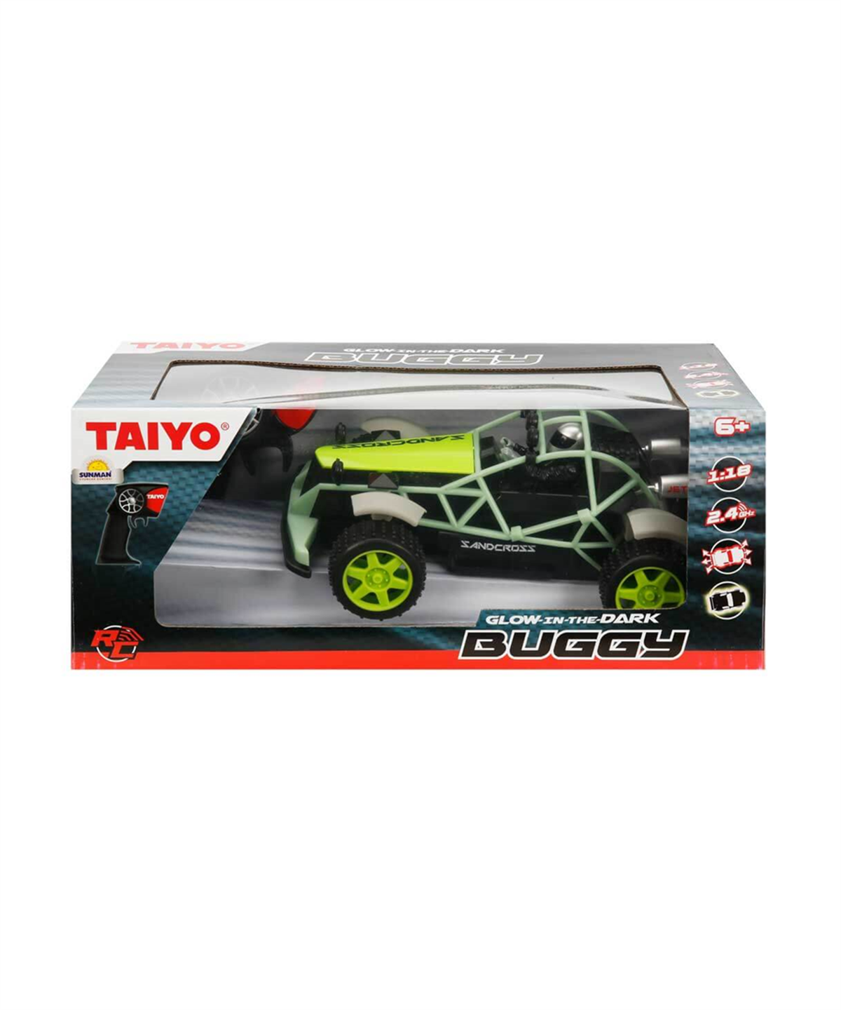 Kumandalı Arabalar, Sunman, Uzaktan Kumandalı Full Fonksiyonlu Buggy Araba 11597 Yeşil