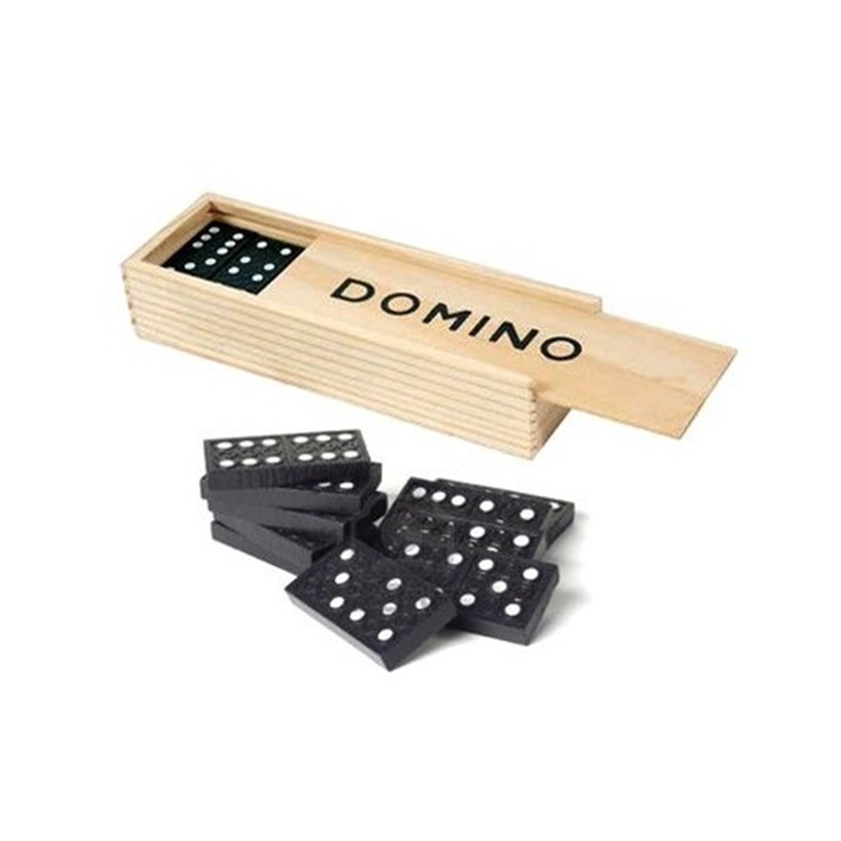 Kutu Oyunları, Star Oyun, Ahşap Kutulu Domino Plastik Taş