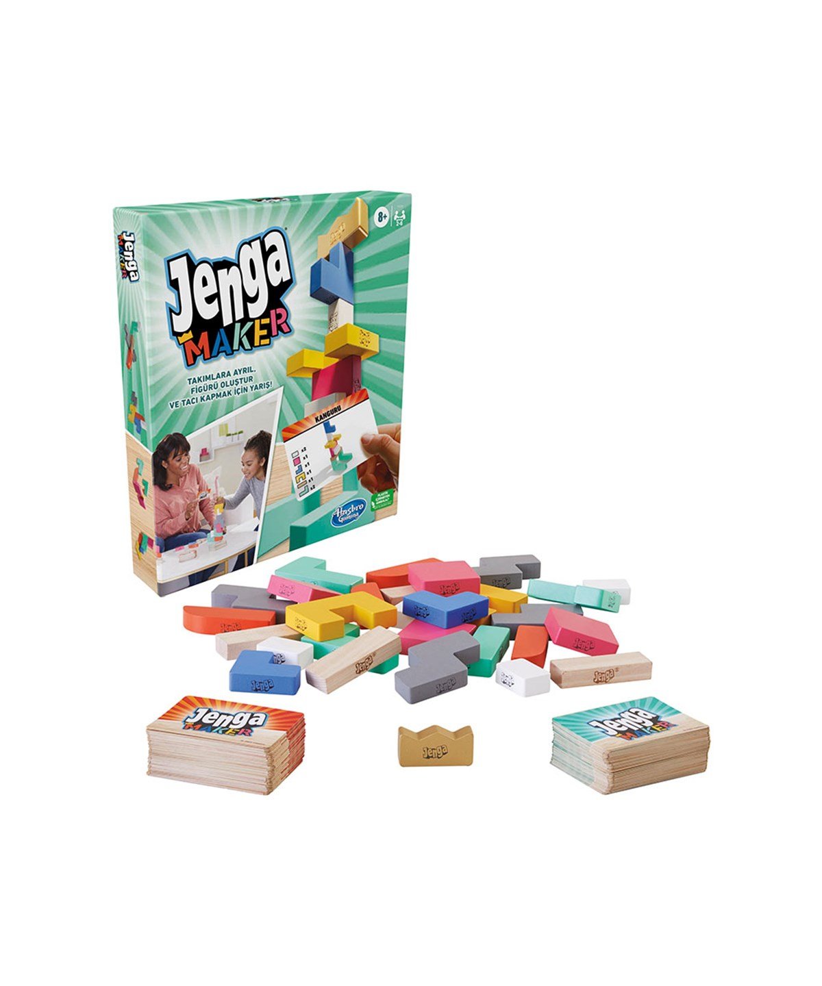 Kutu Oyunları, HASBRO GAMİNG, Hasbro Games Jenga Maker Kutu Oyunu F4528