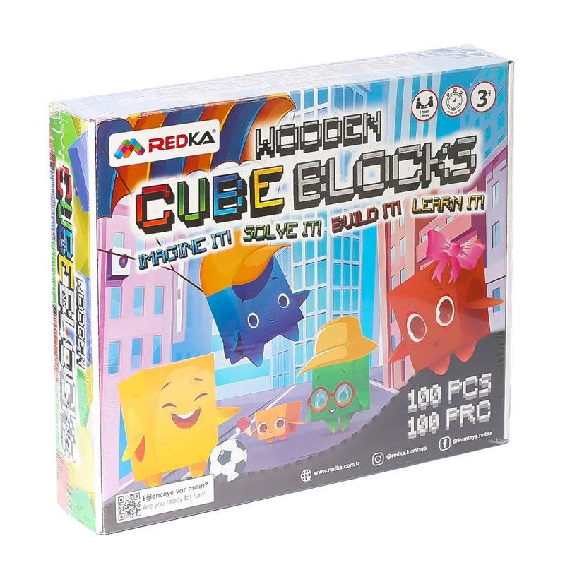Kutu Oyunları, Kumtoys, Redka Wooden Cube Blocks Kutu Oyunu