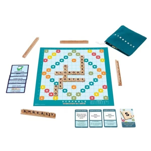 Kutu Oyunları, Mattel, Scrabble Ahşap İkisi Bir Arada Türkçe JLJ64