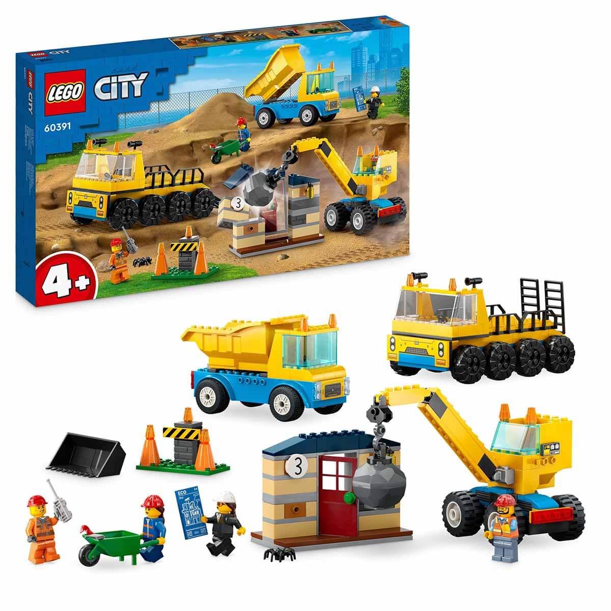 Lego City, Lego, LEGO City İnşaat Kamyonları ve Yıkım Gülleli Vinç 60391