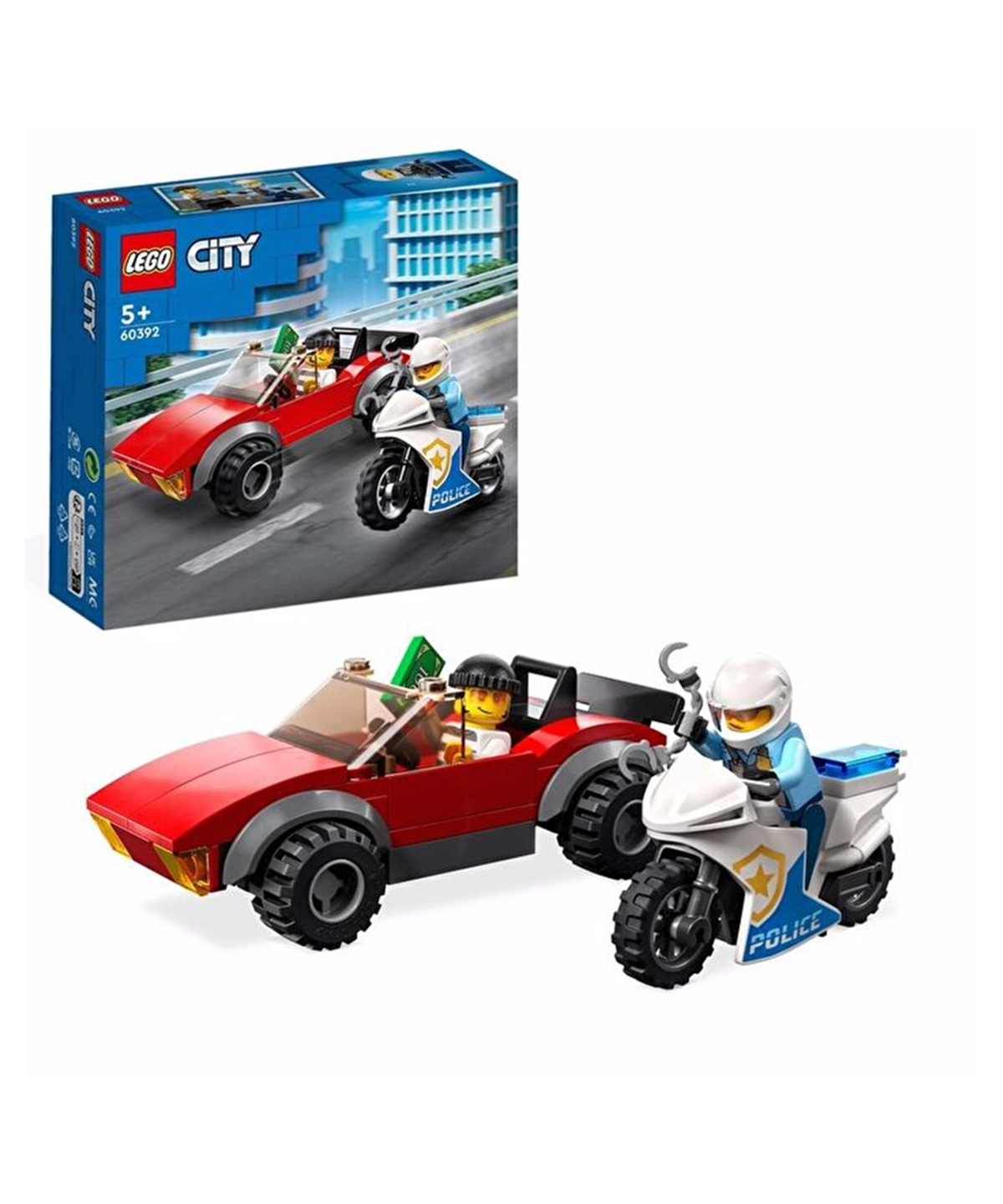 Lego City, Lego, LEGO City Polis Motosikleti Araba Takibi 60392
