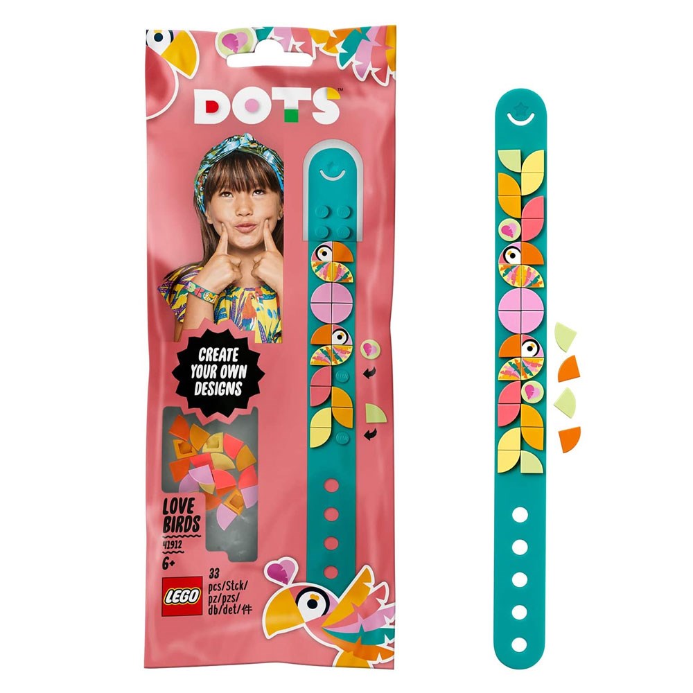 Lego Dots, Lego, LEGO Dots Birds Bracelet 41912 Renkli Kuşlar Bilekliği Lego Seti