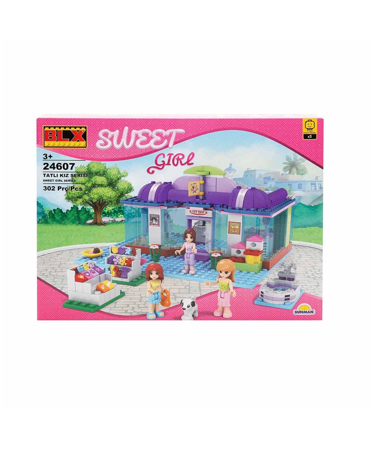 Lego Oyun Setleri, Sunman, BLX Sweet Girl Evcil Hayvan Bakım Merkezi 24607 302 Parça