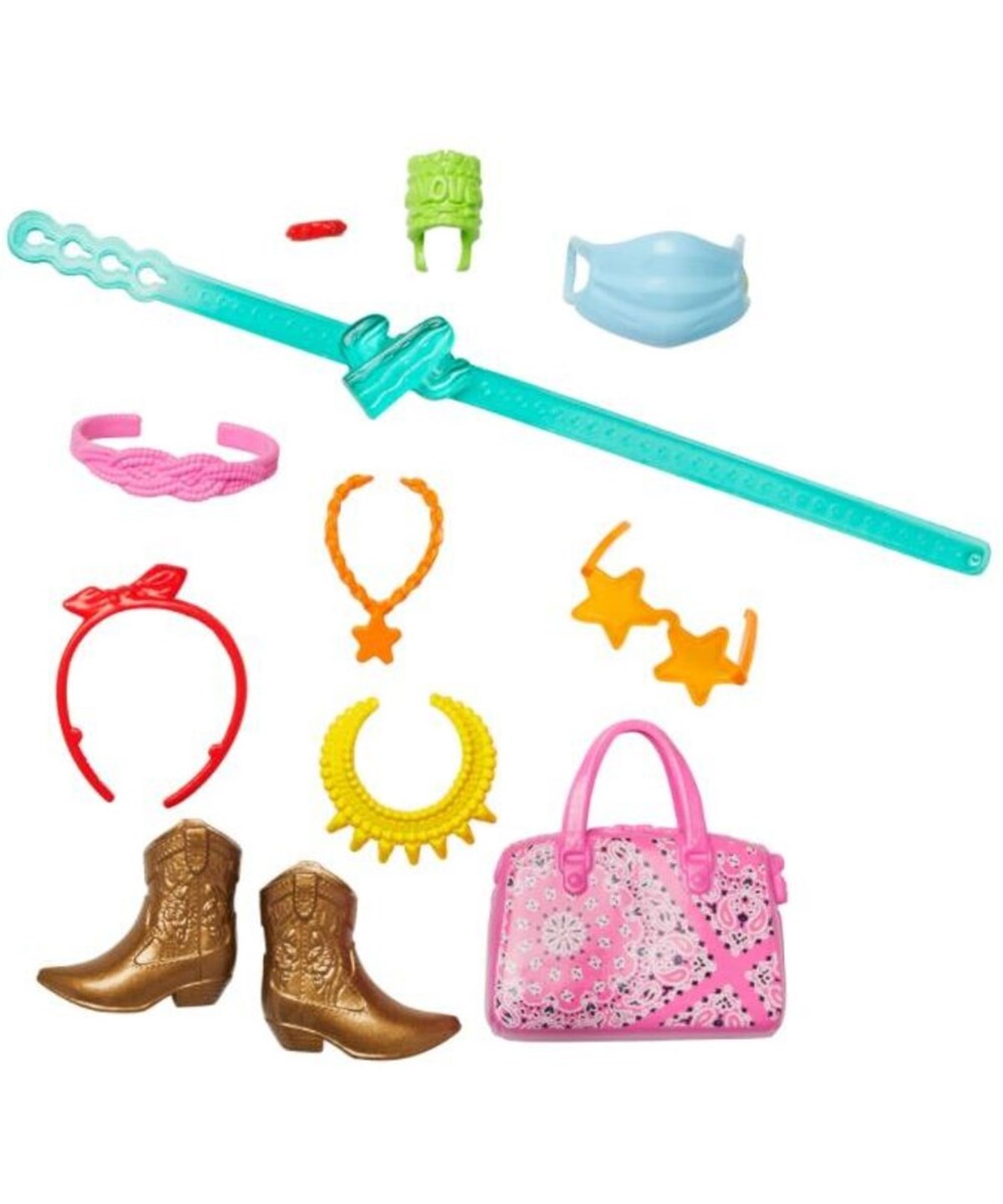 Makyaj ve Güzellik Setleri, Barbie, Barbienin Moda Aksesuarları Paketleri GWD98 HBV44 Gezi Aksesuarları