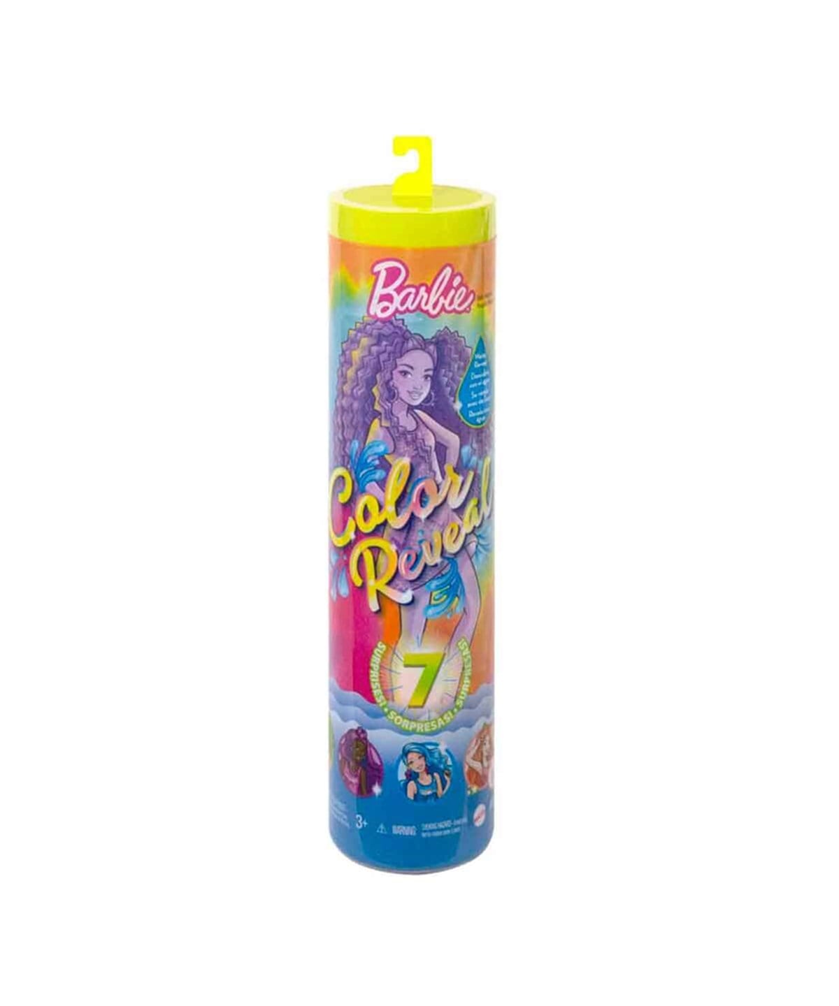 Manken Bebekler, Barbie, 7 Sürprizli Barbie Renk Gösterimi Bebeği: Neon Batik Serisi HDN72