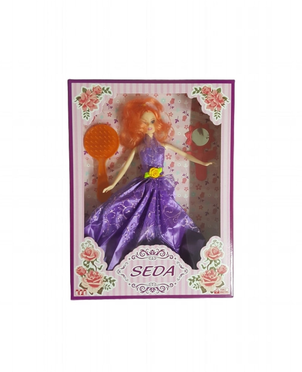 Manken Bebekler, Efe Toys, Aksesuarlı Manken Bebek Seda Pembe Elbiseli 02680