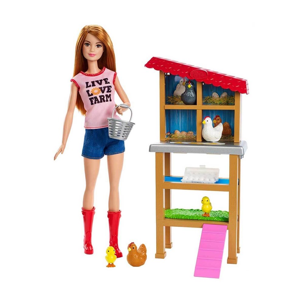 Manken Bebekler, Barbie, Barbie Ben Büyüyünce Meslek Setleri Tavuk Yetiştiricisi DHB63 FXP15