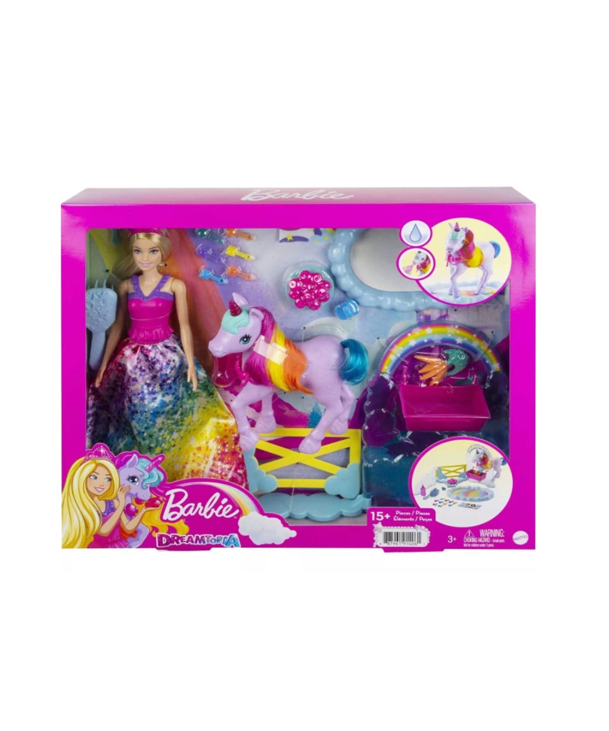 Manken Bebekler, Barbie, Barbie Dreamtopia Bebek ve Tek Boynuzlu At GTG01