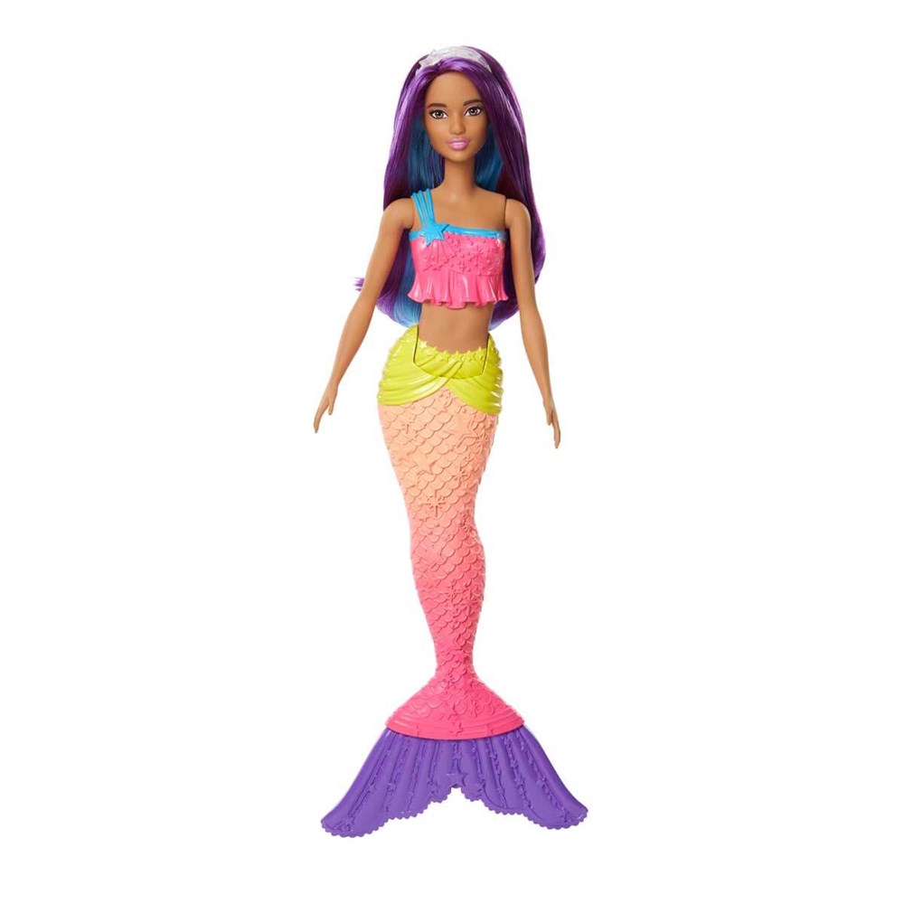 Manken Bebekler, Barbie, Barbie Dreamtopia Deniz Kızı Bebekler Kumral Turuncu FJC89 FJC90