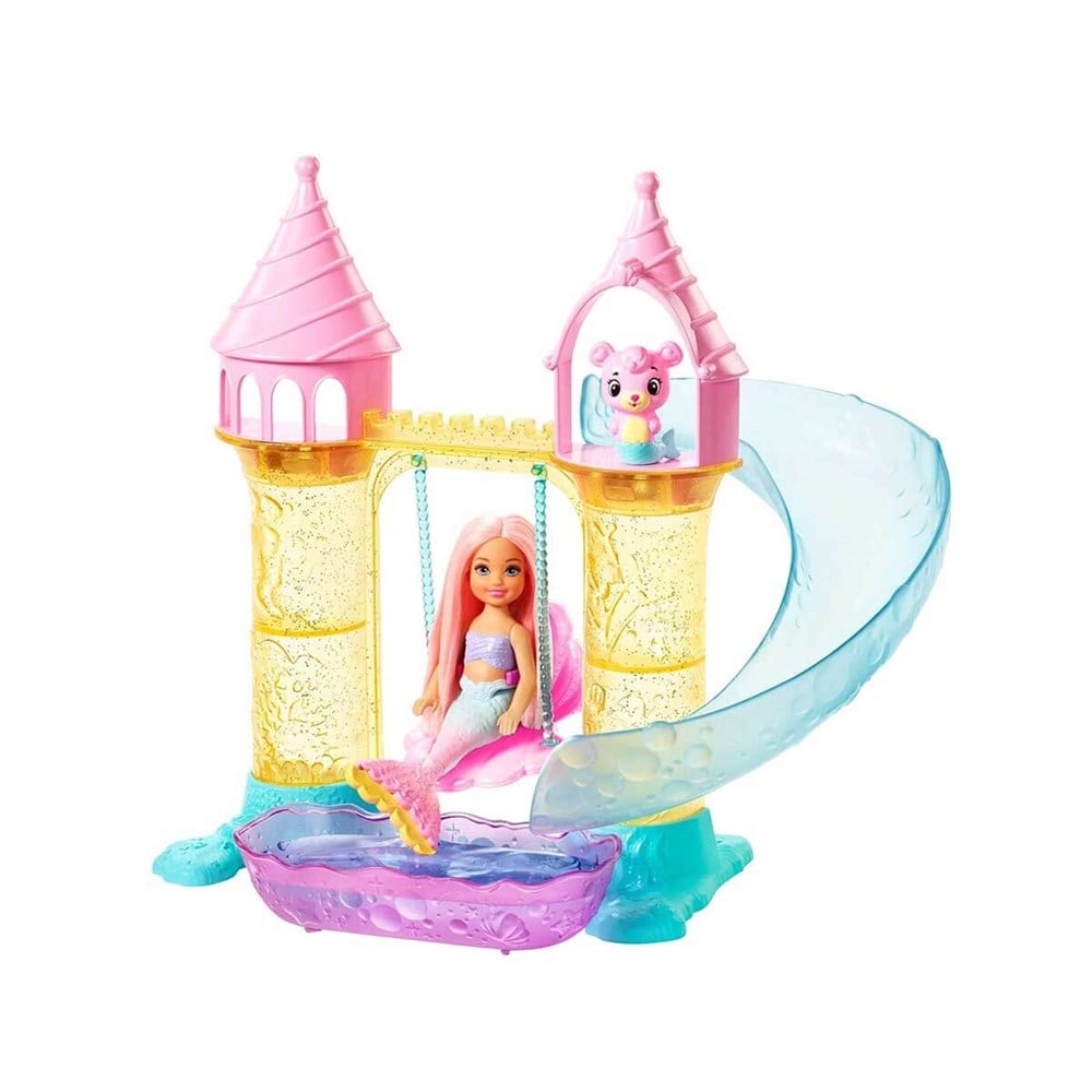 Manken Bebekler, Barbie, Barbie Dreamtopia Denizkızı Chelsea ve Şatosu Oyun Seti FXT20