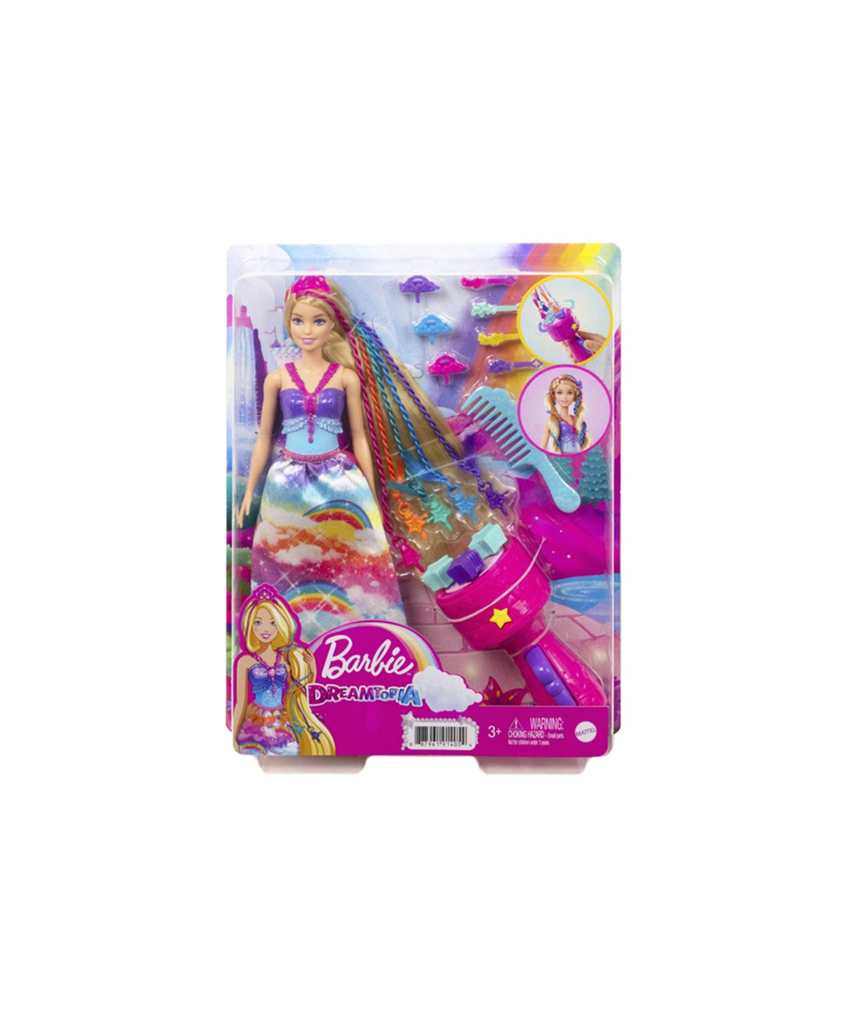 Manken Bebekler, Barbie, Barbie Dreamtopia Örgü Saçlı Prenses Bebeği GTG00