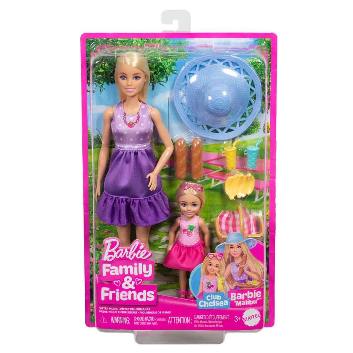 Manken Bebekler, Mattel, Barbie Malibu ve Chelsea Piknik Oyun Seti JBF43