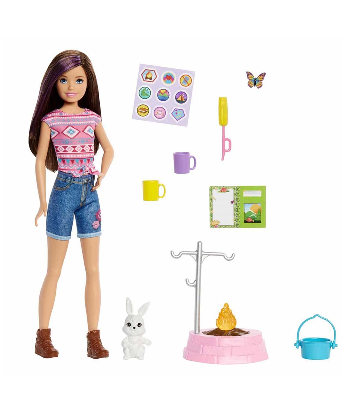 Manken Bebekler, Barbie, Barbie nin Kız Kardeşleri Kampa Gidiyor Oyun Seti HDF69 HDF71