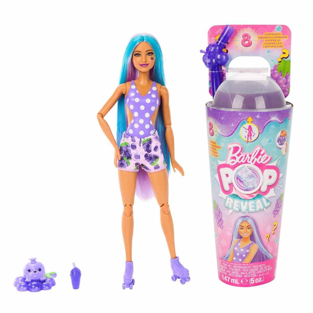 Manken Bebekler, Barbie, Barbie Pop Reveal Meyve Serisi HNW40 HNW44 Grape Fizz
