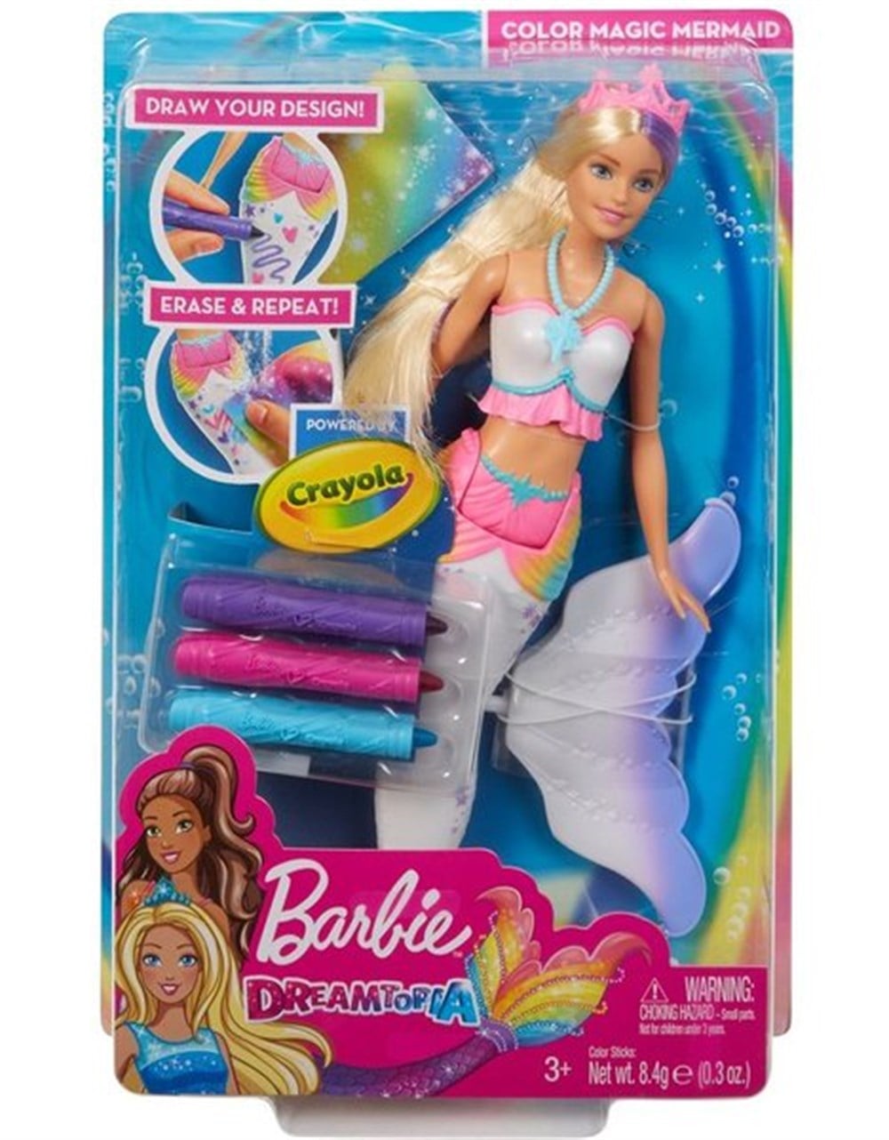 Manken Bebekler, Barbie, Barbie Sihirli Renkler Deniz Kızı GCG67
