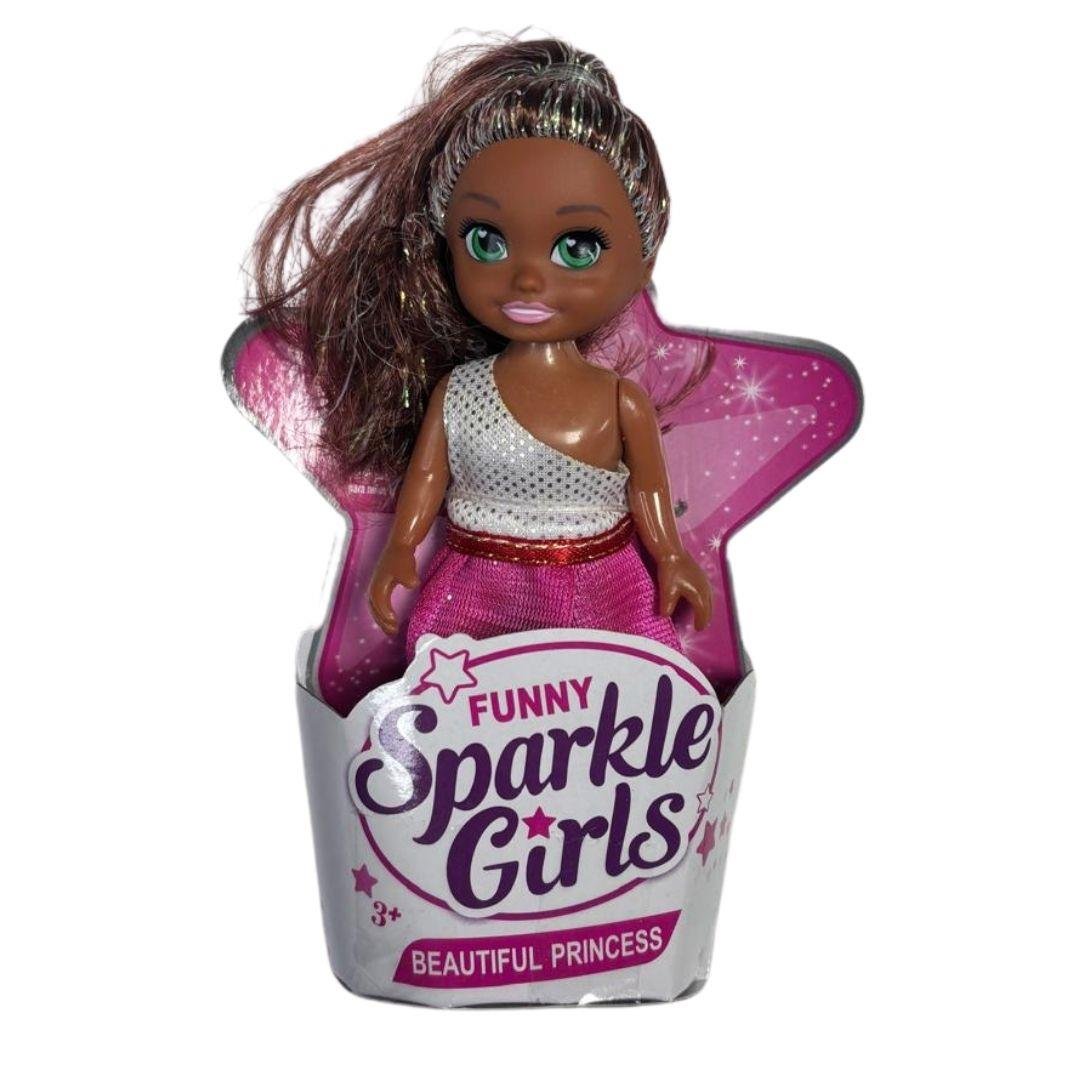 Manken Bebekler, Ceren, CTOY Işıltılı Mini Bebek 74021 Kahverengi