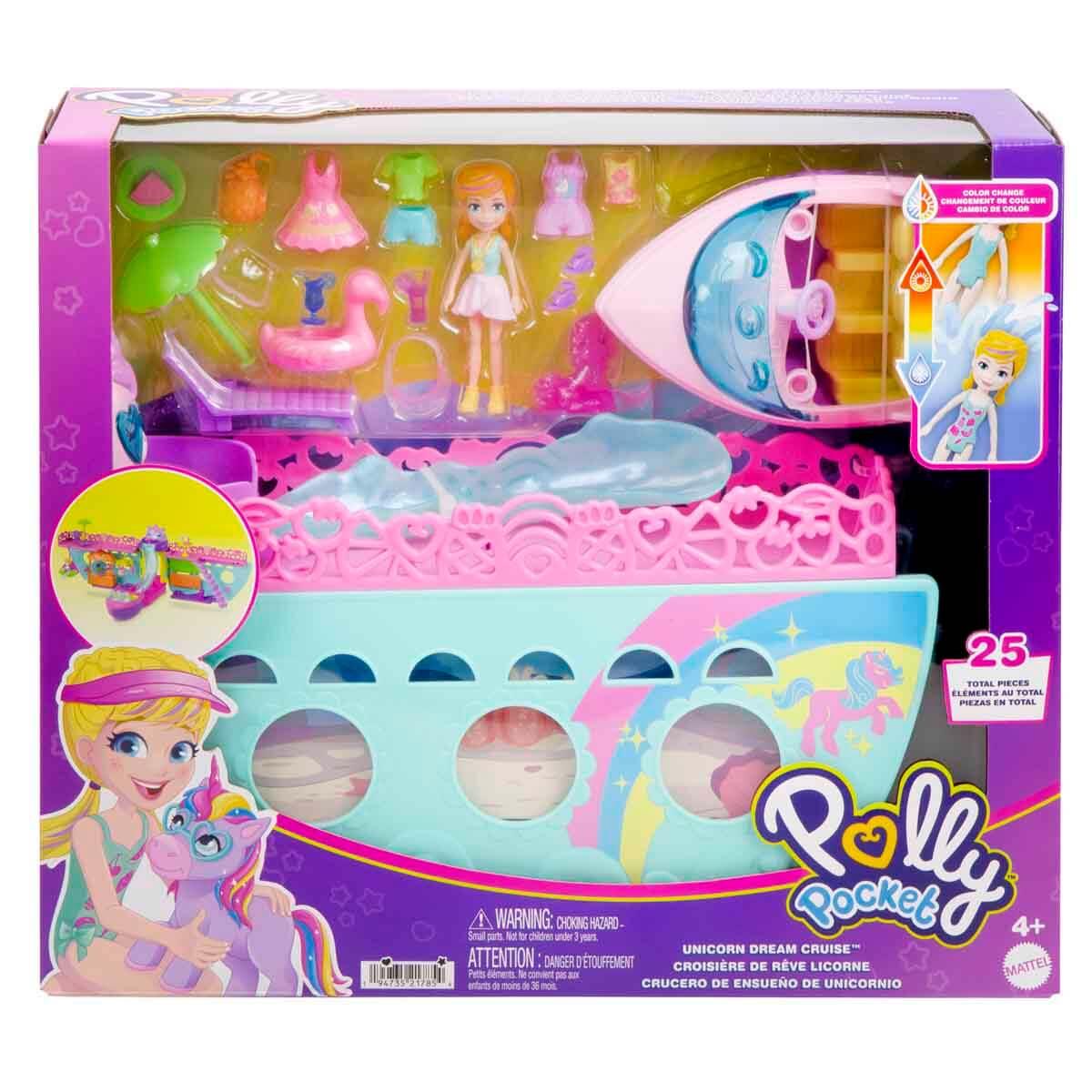 Manken Bebekler, Polly Pocket, Polly Pocket Unıcorn Dream Cruıse Oyun Seti HWP26