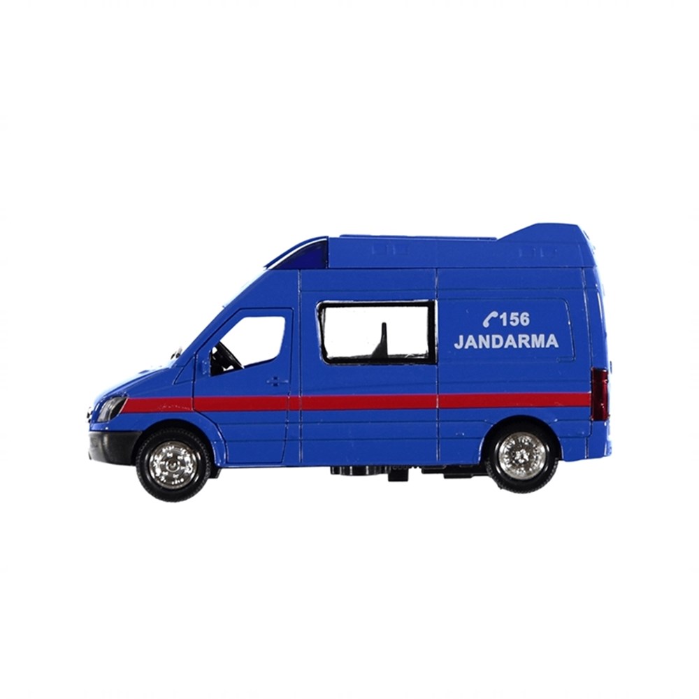 Metal Jandarma Arabası Çek-Bırak Sesli Işıklı