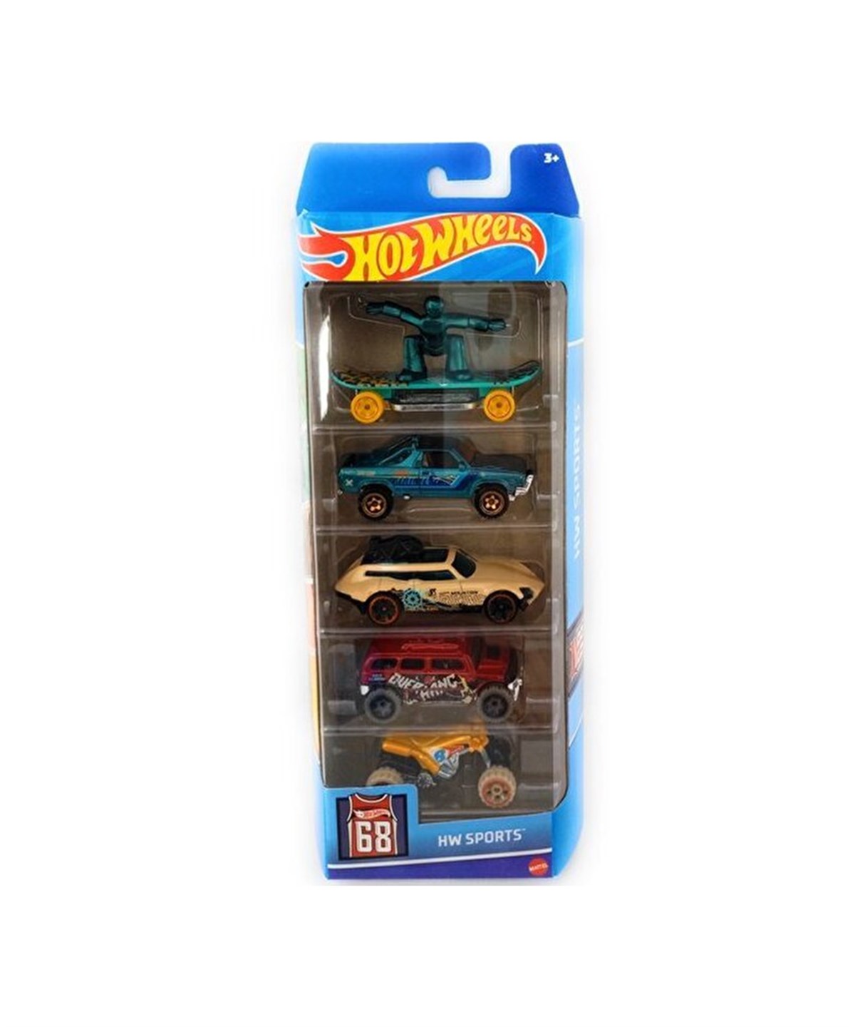Metal Model Arabalar, Hot Wheels, Hot Wheels 5'li Araba Seti 01806 HFV78 HW Sports