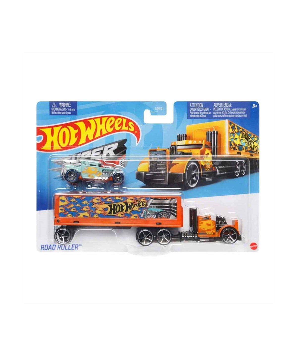 Metal Model Arabalar, Hot Wheels, Hot Wheels Taşıyıcı Tırlar BDW51 BDW57 Road Roller