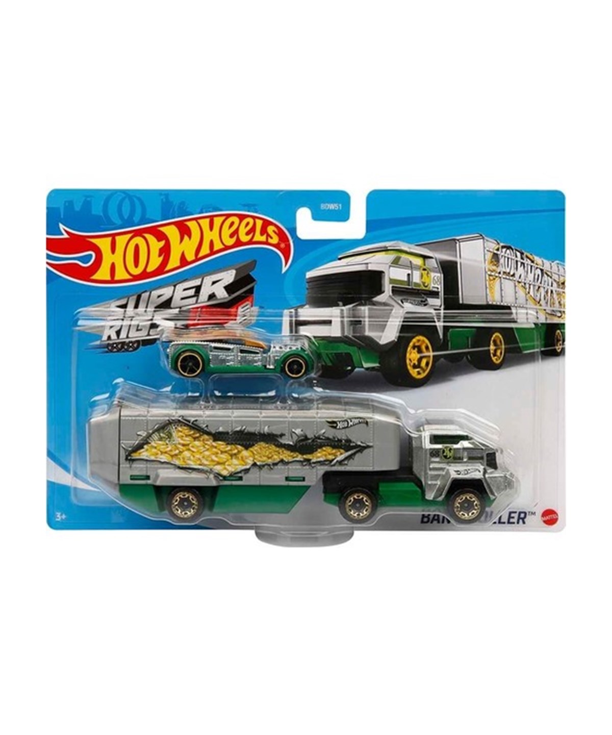 Metal Model Arabalar, Hot Wheels, Hot Wheels Taşıyıcı Tırlar BDW51 FKW87 Bank Roller