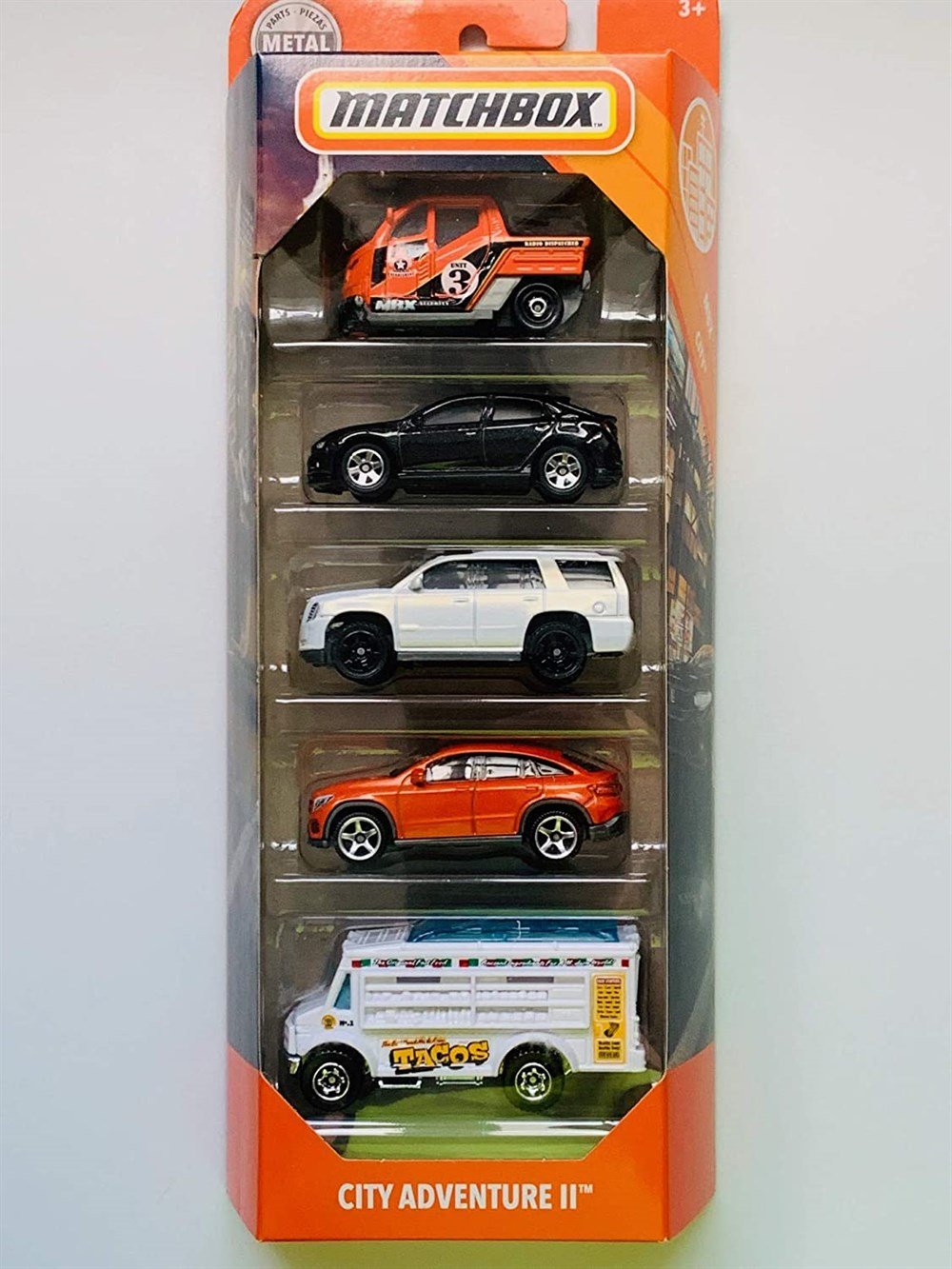 Metal Model Arabalar, MATCHBOX, Matchbox 5'li Araba Seti C1817 GKJ07 City Adventure II