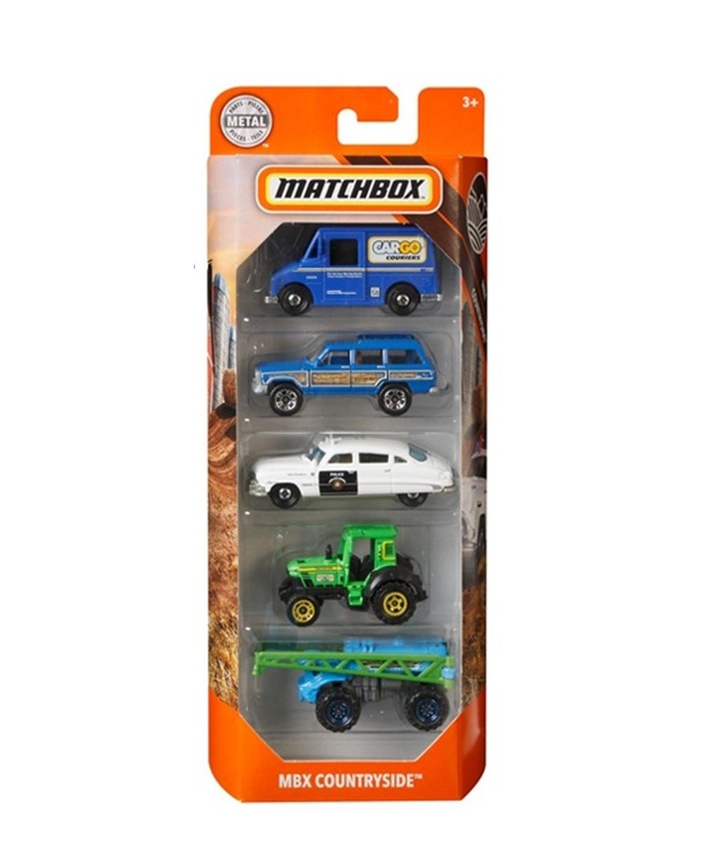 Metal Model Arabalar, MATCHBOX, Matchbox 5'li Araba Seti C1817 GKJ02 MBX Countryside II