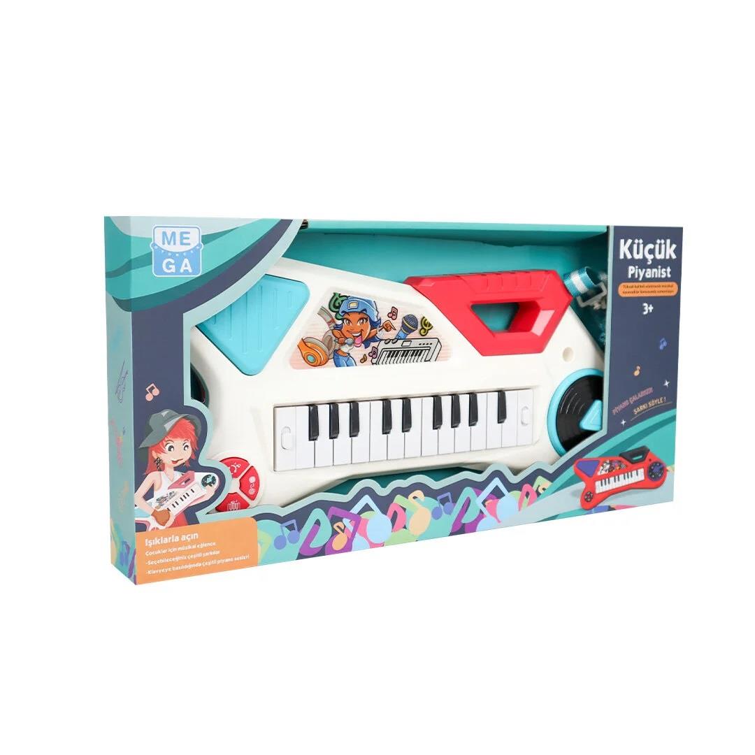 Müzik Aletleri, MEGA OYUNCAK, Küçük Piyanist 22 Tuşlu Piyano 24805 Beyaz