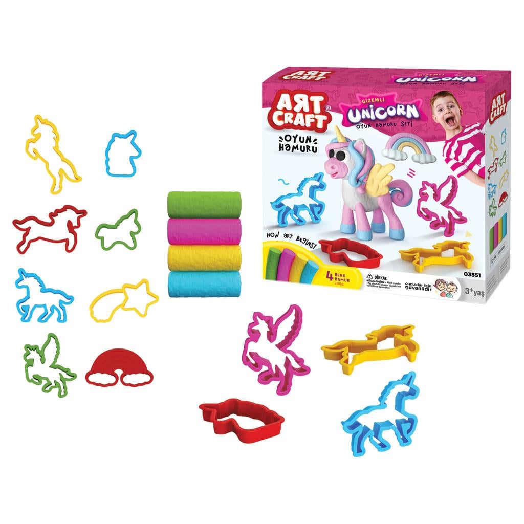 Oyun Hamuru ve Slime, Dede, Art Craft Unicorn Oyun Hamuru Seti