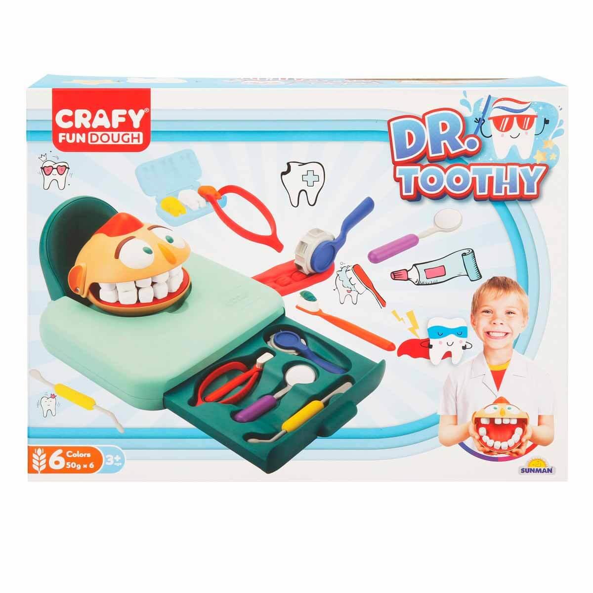 Oyun Hamuru ve Slime, Sunman, Crafy Dr. Toothy Oyun Hamuru Seti 15 Parça