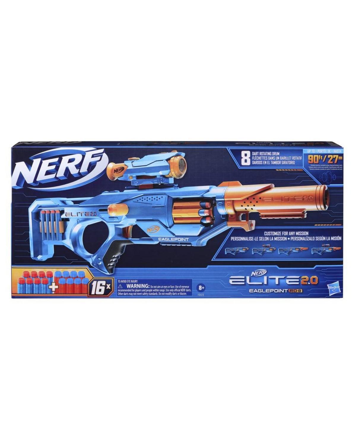 Oyun Hamuru ve Slime, Nerf, Nerf Elite 2.0 Eaglepoint Rd 8 F0423