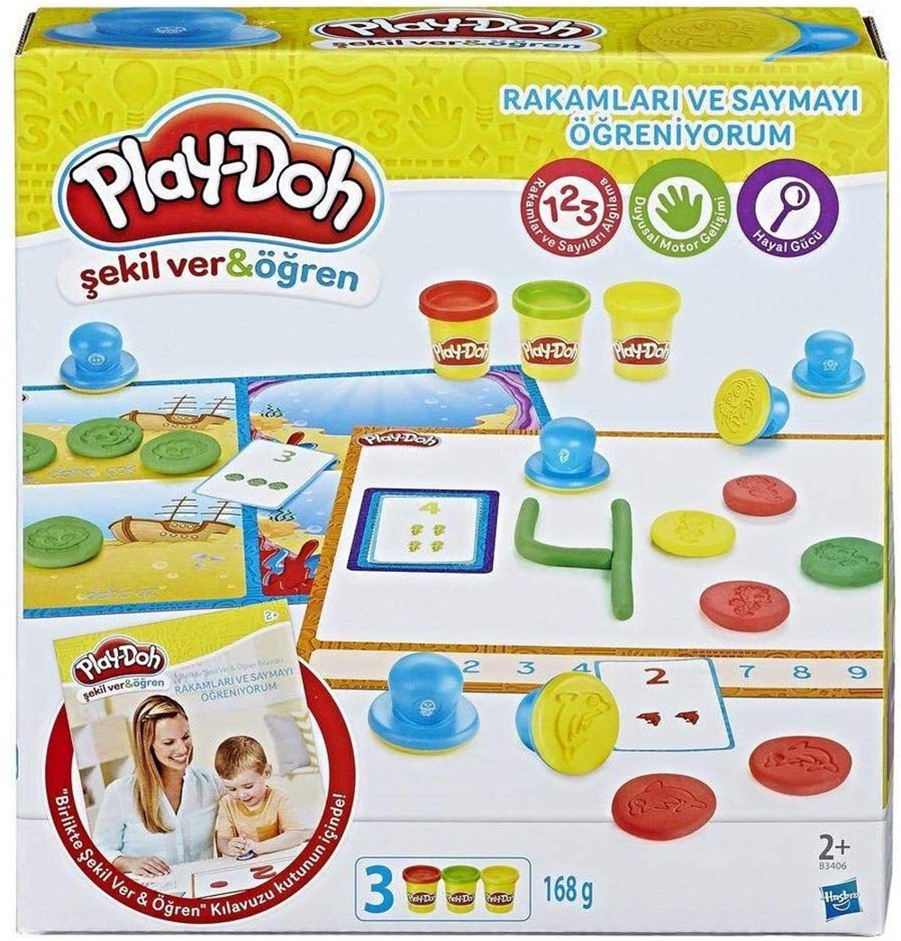 Oyun Hamuru ve Slime, Play-Doh, Play Doh Rakamları Ve Saymayı Öğreniyorum Oyun Hamuru Seti B3406