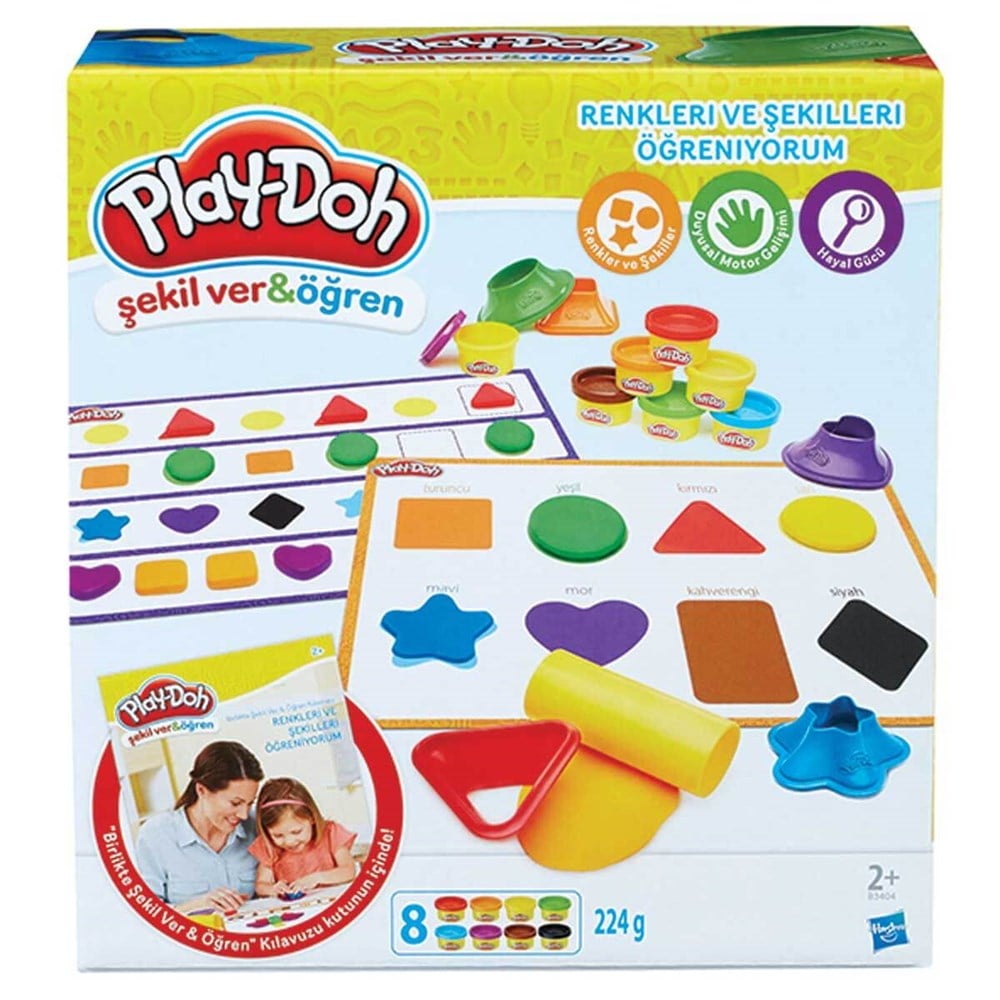 Oyun Hamuru ve Slime, Play-Doh, Play Doh Renkleri ve Şekilleri Öğreniyorum Oyun Hamuru Seti B3404