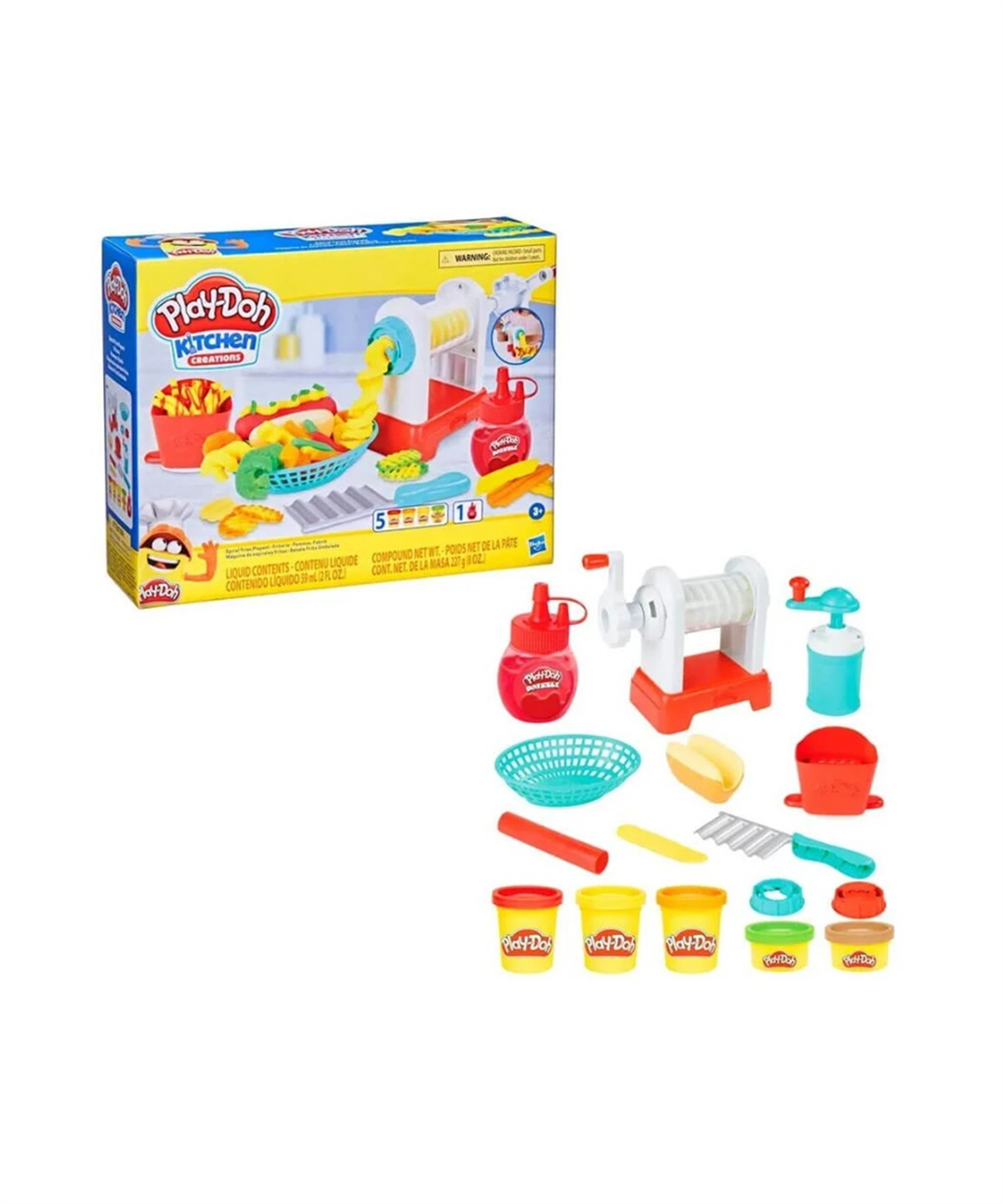 Oyun Hamuru ve Slime, Play-Doh, Play-Doh Spiral Patates Kızartması Oyun Hamuru Seti F1320