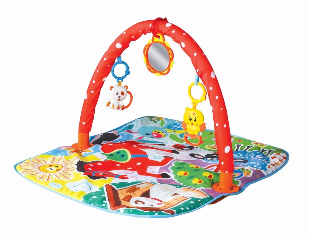 Oyun ve Eğitim Halısı, Babies, Babies Neşeli Çiftlik Aynalı Bebek Oyun Halısı FR58451