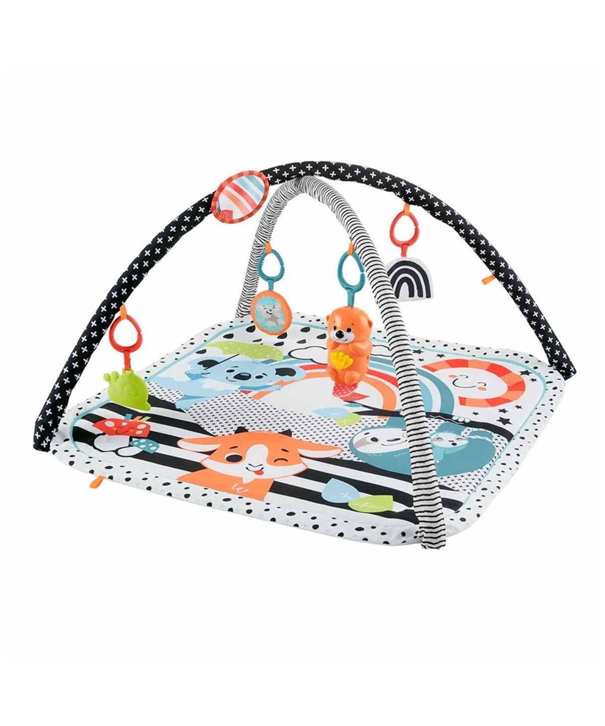 Oyun ve Eğitim Halısı, Fisher Price, Fisher Price Neşeli Hayvanlar 3'ü 1 Arada Jimnastik Merkezi HBP41