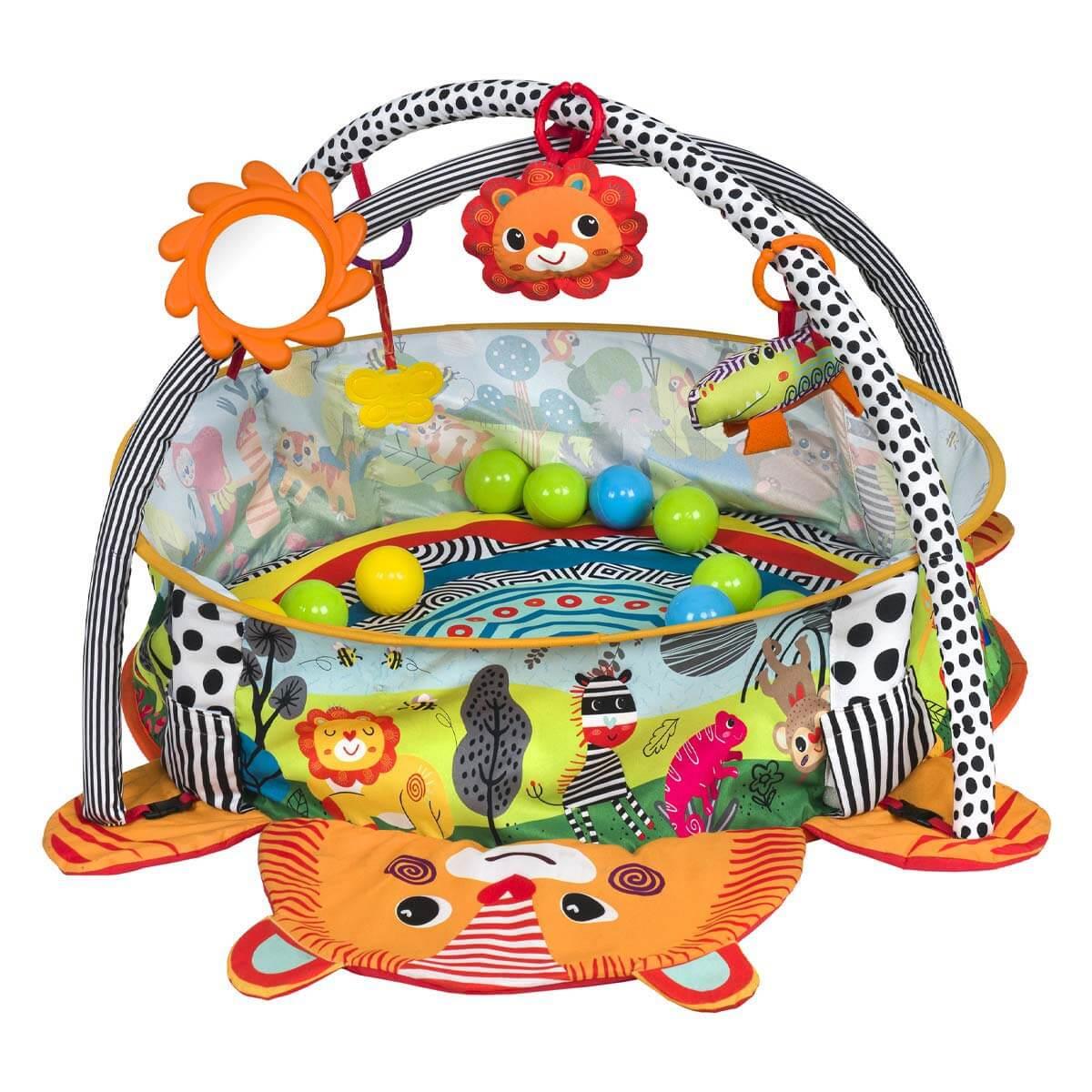 Oyun ve Eğitim Halısı, Sunman, Minibo Sevimli Aslan 3'ü 1 Arada Aktivite ve Oyun Halısı