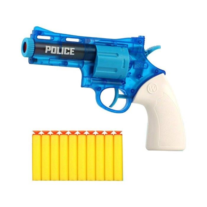 Oyuncak Silahlar, MEGA OYUNCAK, 2'si 1 Arada Dart Atan ve Revolver Su Tabancası 05705 Mavi
