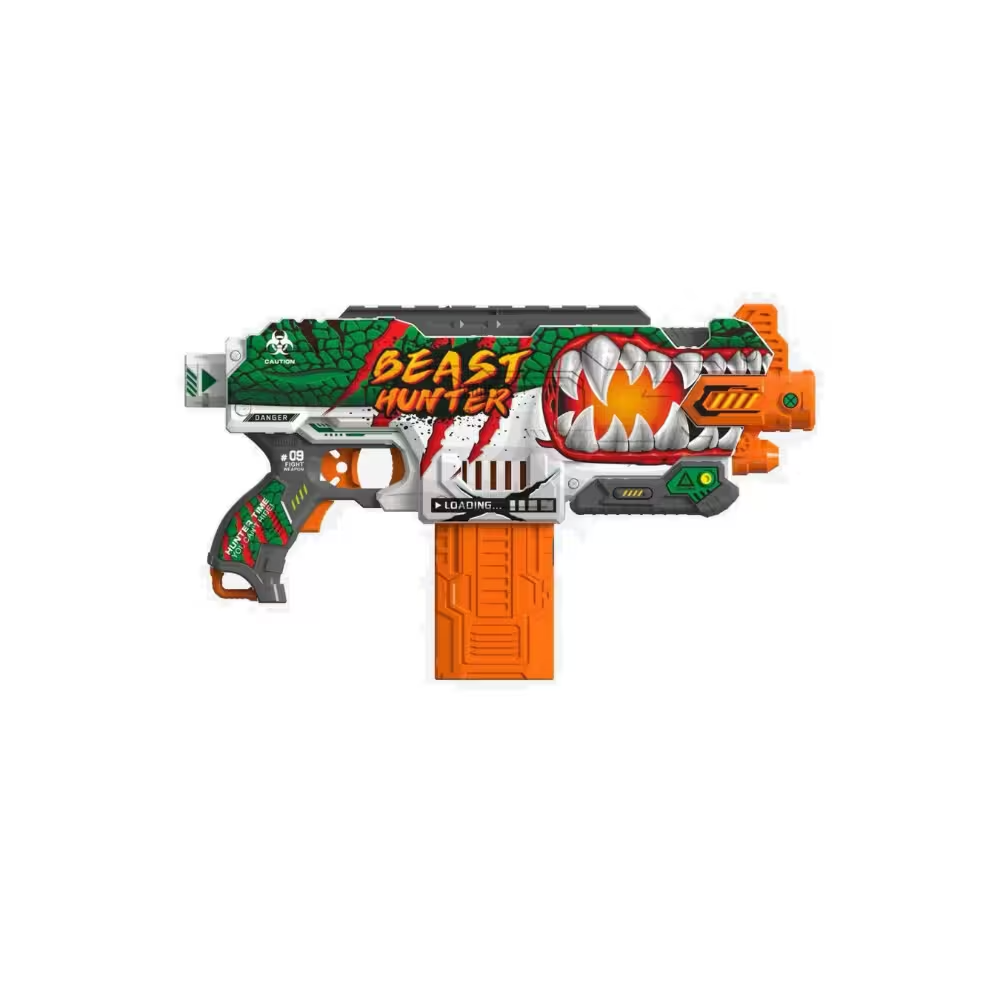 Oyuncak Silahlar, MEGA OYUNCAK, Fast Pioneer Beast Hunter 24 Mermili Dart Atan Şarjörlü Tabanca