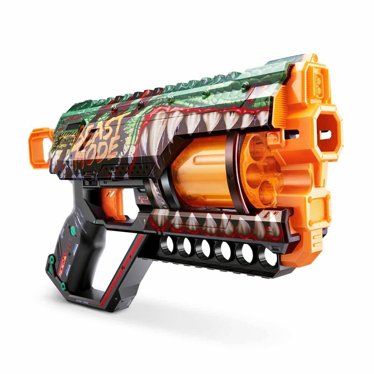 Oyuncak Silahlar, Sunman, X-Shot Skins Griefer 12 Mermili Sünger Dart Atan Silah 32 cm S00036561 Beast Out