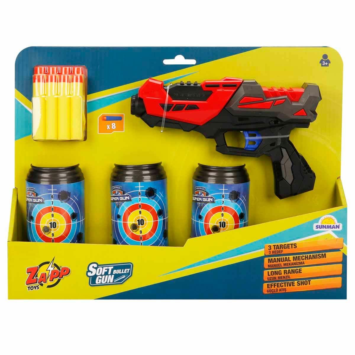 Oyuncak Silahlar, Sunman, Zapp Sünger Dart Atan Silah 25611 Kırmızı
