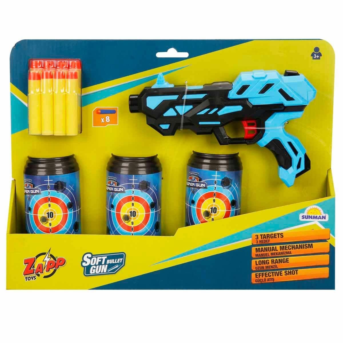 Oyuncak Silahlar, Sunman, Zapp Sünger Dart Atan Silah 25611 Mavi
